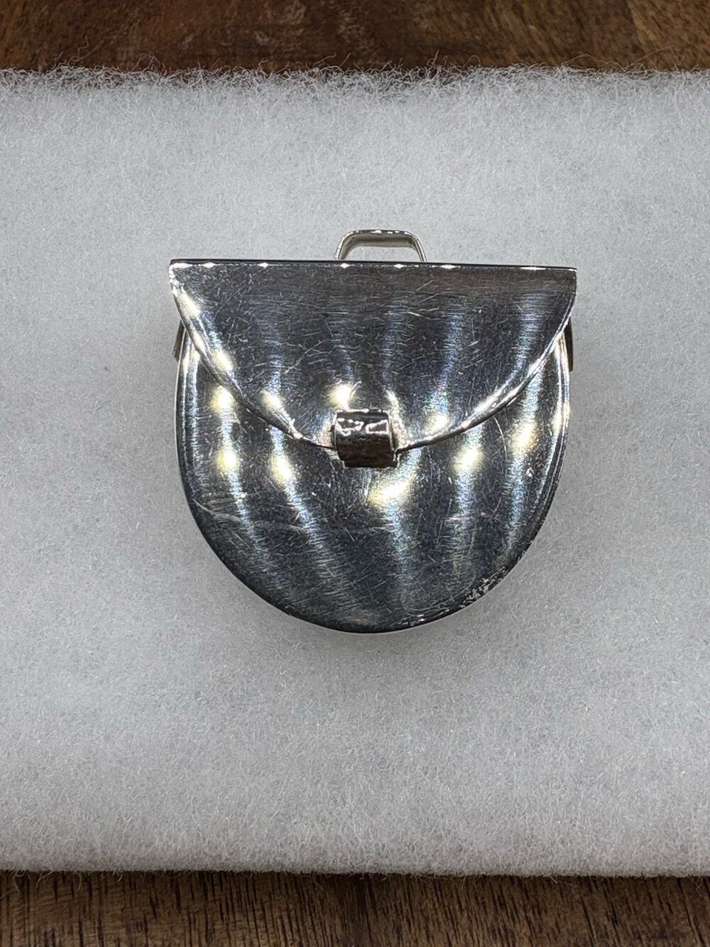 Vintage Taxco Mexico 925 Sterling Silver Purse Pill Trinket Box 24g M-13E